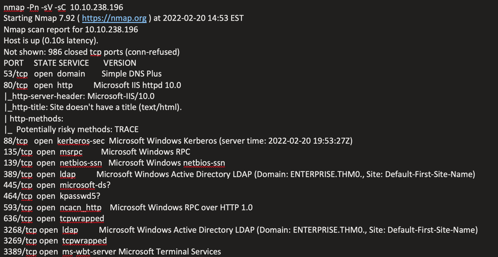 Initial Service Enumeration