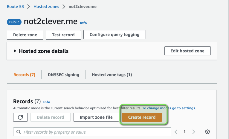 DNS Record Creation
