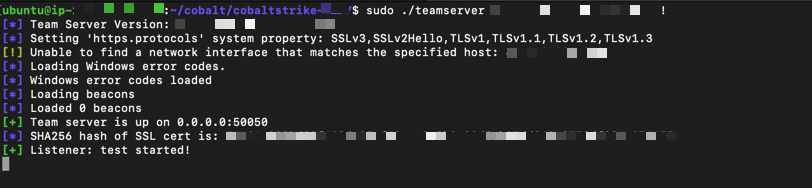 Team Server Initialization